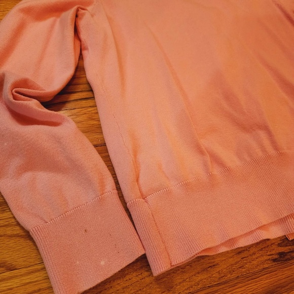 Chap's Pink Ruffle Button Up Sweater L - Picture 2 of 4